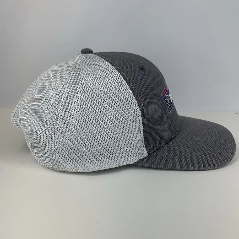 ARIAT Hat Gray White Mesh Adjustable Snapback OSFM Structured Baseball Cap